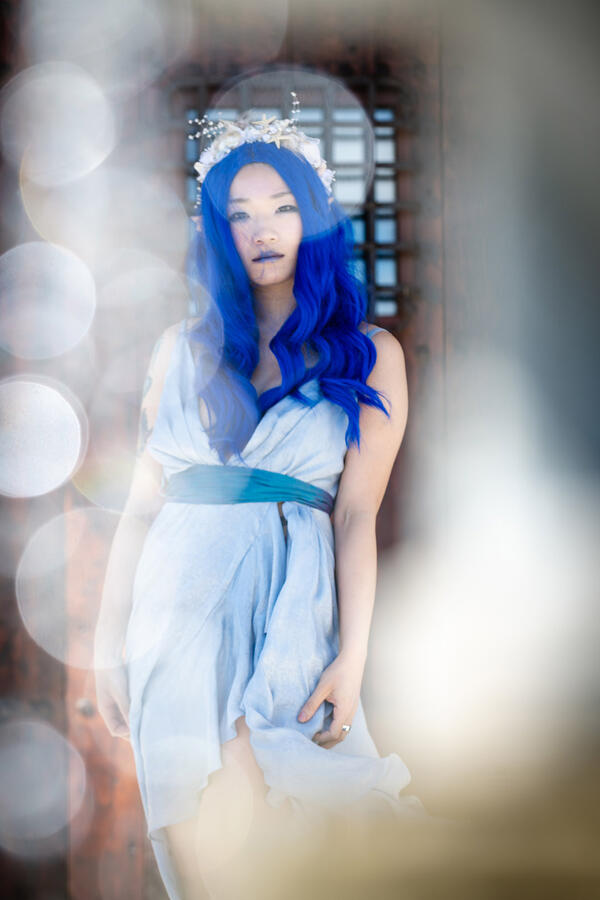 Untitled Styled Shoot - Nicasia cosplay standing behind fountain