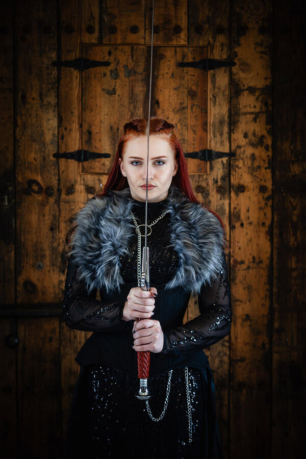 Untitled Styled Shoot - Sansa Stark Cosplay, holding sword